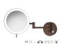 Sanco LED Cosmetic mirrors Μεγεθυντικός καθρέπτης x3 με LED Σκούρο μπρονζέ ματ MRLED-701-DM25