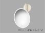 Sanco LED Cosmetic mirrors Μεγεθυντικός καθρέπτης x5 με LED Γκρι τσιμέντου ματ MRLED-764-M104