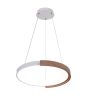 ΦΩΤΙΣΤΙΚΟ ΚΡΕΜΑΣΤΟ ΜΕΤΑΛΛΟ LED 32W 3200Lm 3CCT (3000Κ-4000K-6500K) Φ500mm ΛΕΥΚΟ-ΞΥΛΟ ARTE ILLUMINA YORU Eurolamp 144-51067