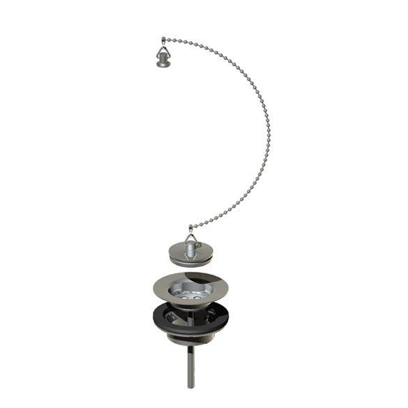 Horus Compléments Classic Collection - Waste, with Plug & Chain - Polished Nickel 00.223-NB