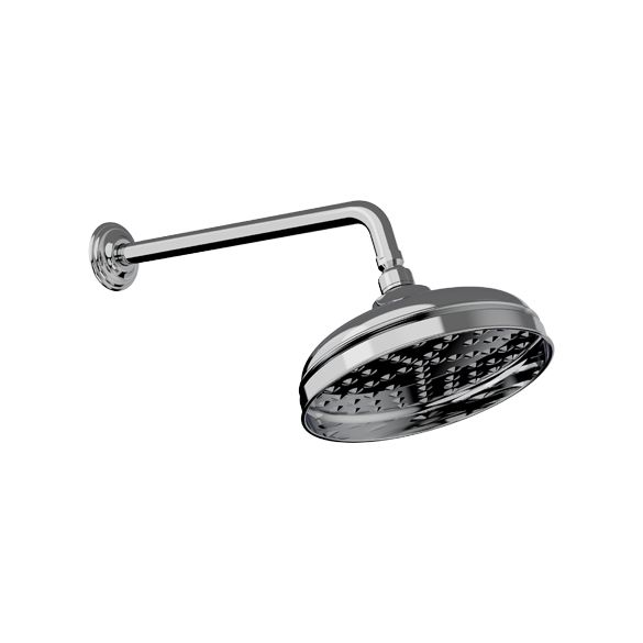 Horus Ascott Classic Collection - Anti-scale Nozzles Shower Head Diam. 220 Mm with Arm - Polished Nickel 00.507-NB