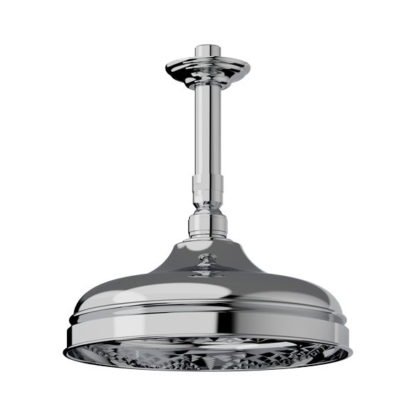 Horus Ascott Classic Collection - Anti-scale Nozzles Shower Head Diam. 220 Mm with Arm - Ceiling Installation - Chrome 00.510-CH