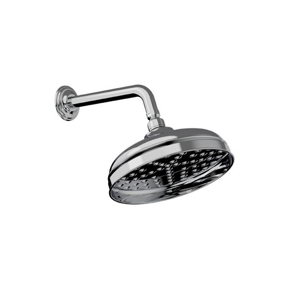 Horus Ascott Classic Collection - Anti-scale Nozzles Shower Head Ø 220 Mm with Arm - Wall Mounting - Matt Nickel 00.516-NM