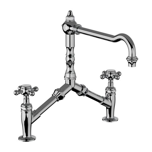 Horus Julia Victoria Julia Victoria Classic Collection - 2-hole Kitchen Mixer / Adjustable Centers / No Waste - Matt Nickel 01.121-NM
