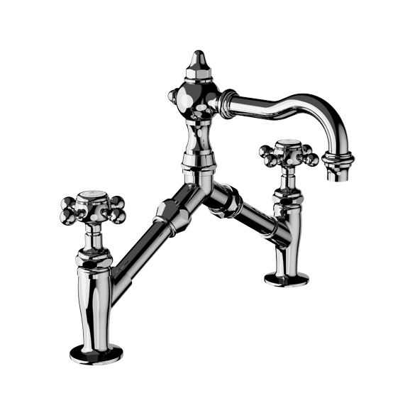 Horus Julia Victoria Julia Victoria Classic Collection - 2 Hole Basin Mixer - Polished Nickel 01.227-NB