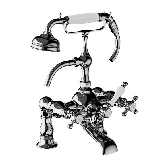Horus Julia Victoria Julia Victoria Classic Collection - Complete Deck Bath / Shower Mixer - Polished Nickel 01.435-NB