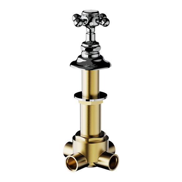 Horus Julia Victoria Julia Victoria Classic Collection - 4 Ways Deck Mounted Diverter, 2 Inlets / 2 Outlets - Matt Nickel 01.476-NM