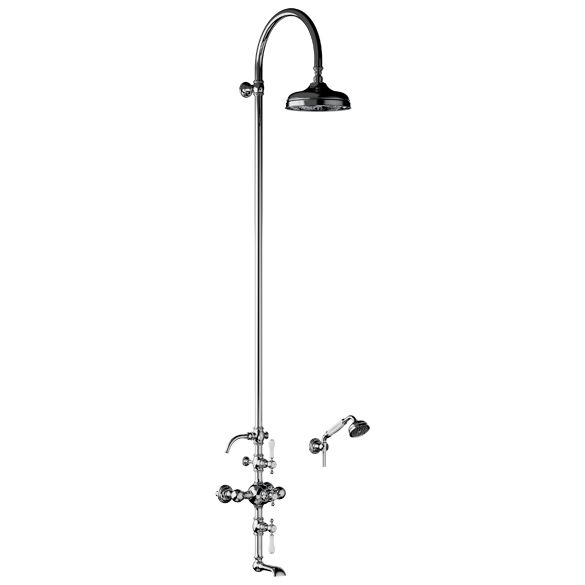 Horus Julia Victoria Julia Victoria Classic Collection - Complete Thermostatic Wall Bath-shower Mixer - Matt Nickel 01.754-NM