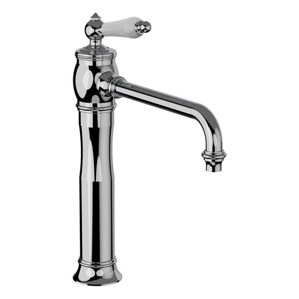 Horus Éloise Classic Collection - Single Lever Kitchen Mixer, Swivel Spout / No Waste - Polished Nickel 02.703-NB