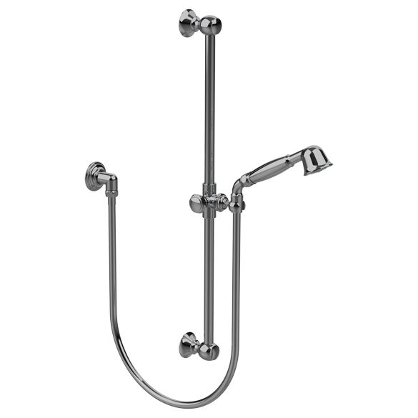 Horus Elsa Softness and Shyness Elsa Classic Collection - Wall Shower Set with Rail, Flexible Hose and Handspray - Polished Nickel 04.532-NB