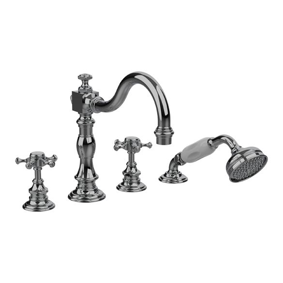 Horus Anthea Classic Collection - 4 Hole Deck Bath / Shower Set - Chrome 06.466-CH