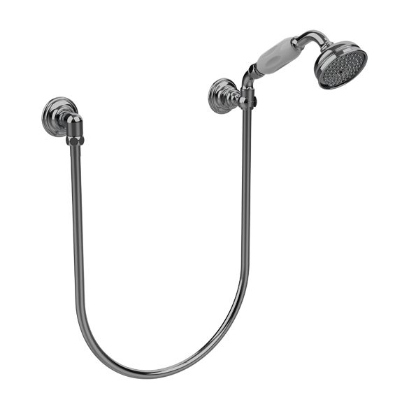 Horus Anthea Classic Collection - Wall Shower Set with Wall Hook, Flexible Hose and Handspray - Chrome 06.589-CH