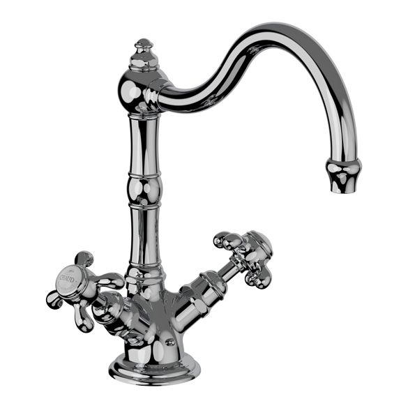 Horus Montmartre Classic Collection - Single Hole Kitchen Mixer/ Spout Length 235 Mm / No Waste - Polished Nickel 07.103-NB