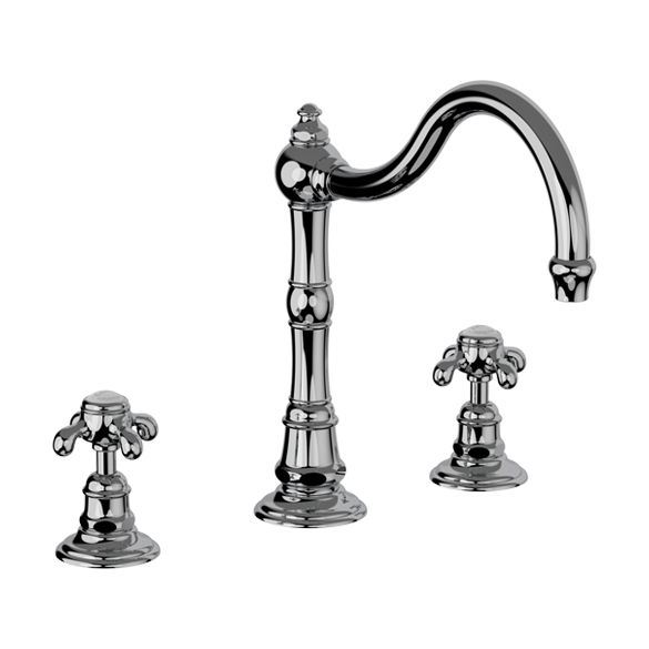 Horus Montmartre Classic Collection - 3 Hole Kitchen Mixer / No Waste - Polished Nickel 07.104-NB