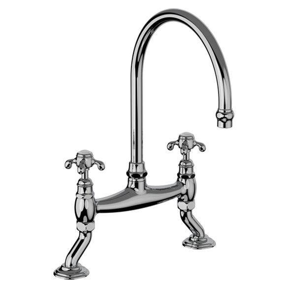 Horus Montmartre Classic Collection - 2-hole Kitchen Mixer / No Waste - Chrome 07.141-CH