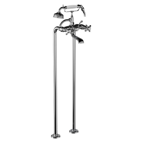 Horus Montmartre Classic Collection - Complete Mixer + Pipes for Free Standing Bath - Chrome 07.498-CH