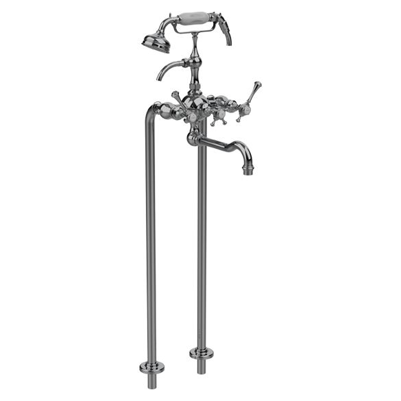 Horus Anthea Classic Collection - Complete Mixer + Pipes for Free Standing Bath - Chrome 10.498-CH