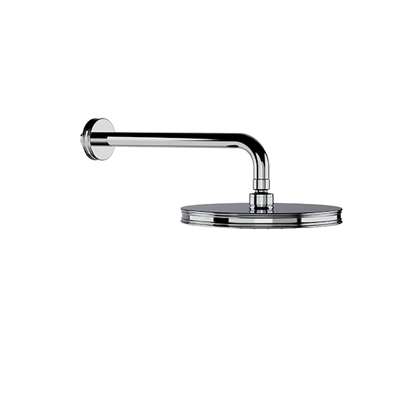 Horus Zéphyr Classic Collection - Shower Head Ø 210 Mm with Arm, Wall Mounted - Metal Gun 16.537-CF