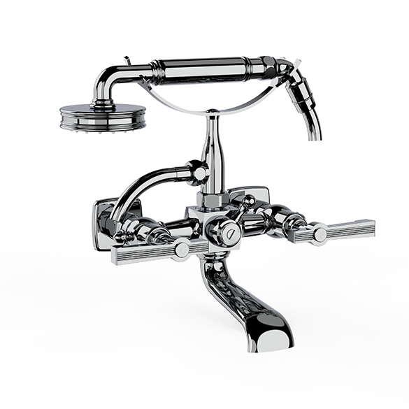 Horus Zéphyr Classic Collection - Complete Wall Bath / Shower Mixer - Metal Gun 17.414-CF