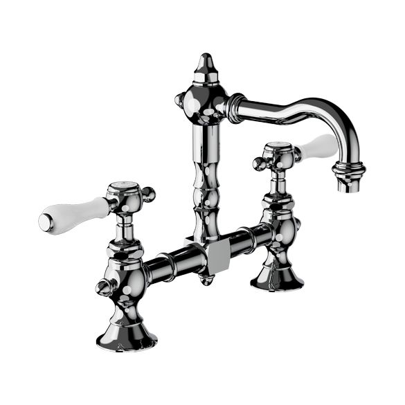 Horus Julia Victoria Julia Victoria Classic Collection - 2 Hole Basin Mixer with Waste - Chrome 19.207-CH
