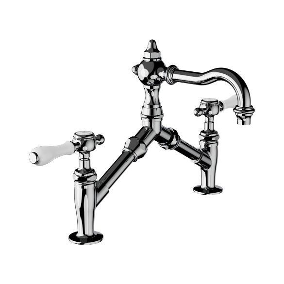 Horus Julia Victoria Julia Victoria Classic Collection - 2 Hole Basin Mixer - No Waste - Matt Nickel 19.227-NM