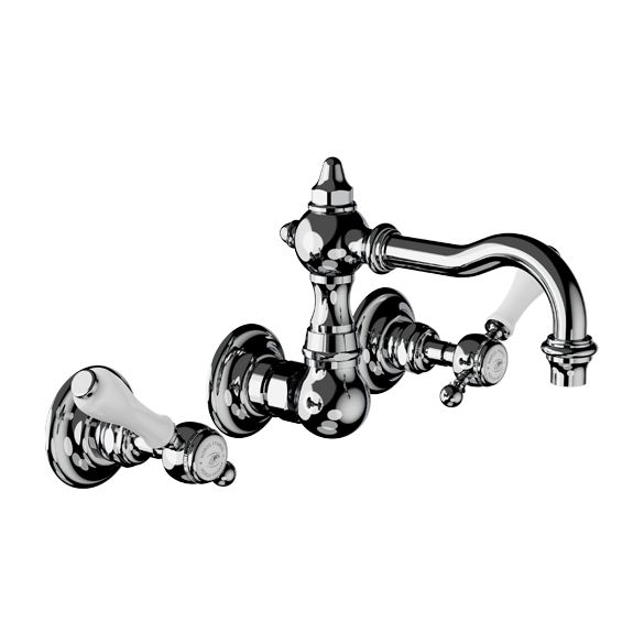 Horus Julia Victoria Julia Victoria Classic Collection - Wall Mounted 3 Hole Basin Set for Splashback - Chrome 19.272-CH