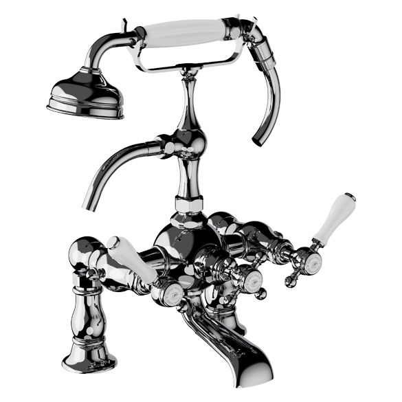 Horus Julia Victoria Julia Victoria Classic Collection - Complete Deck Bath / Shower Mixer - Polished Nickel 19.435-NB