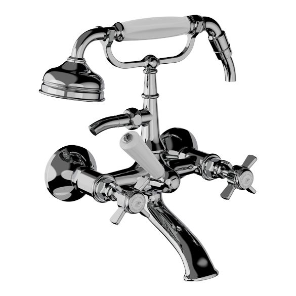Horus Coventry Classic Collection - Complete Wall Bath / Shower Mixer - Polished Nickel 28.414-NB