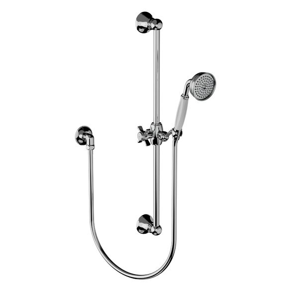 Horus Coventry Classic Collection - Wall Shower Set with Rail, Flexible Hose and Handspray - Polished Nickel 28.532-NB