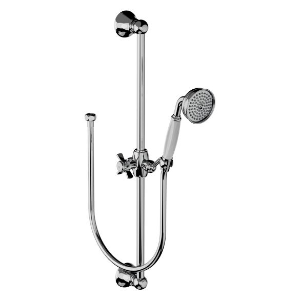 Horus Coventry Classic Collection - Wall Shower Set with Handspray, Flexible, Brass Rail - Matt Nickel 28.542-NM