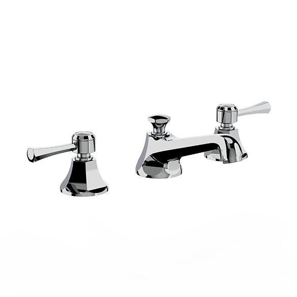Horus Ascott Classic Collection - 3 Hole Basin Set Small Spout with Pop-up Waste, Flexible Hoses - Matt Nickel 35.260-NM