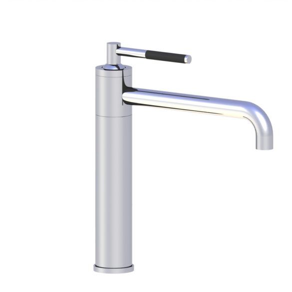 Horus Minoé Contemporary Collection - Single Lever Kitchen Mixer, Swivel Spout /no Waste - Satin Brass 37.703-LS