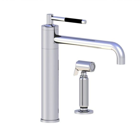 Horus Minoé Contemporary Collection - Single Lever Kitchen Mixer, Swivel Spout / No Waste - Matt Black 37.723-NO
