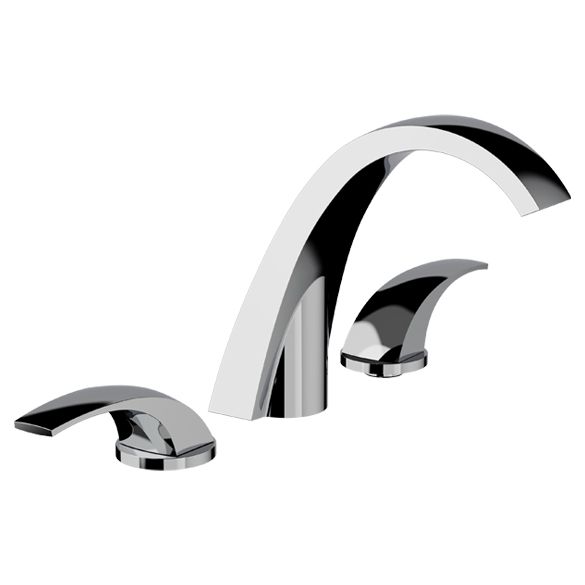 Horus Nouvelle Vague “part of Contemporary Collection - 3 Hole Basin Set with Pop-up Waste - Satin Brass 40.260-LS