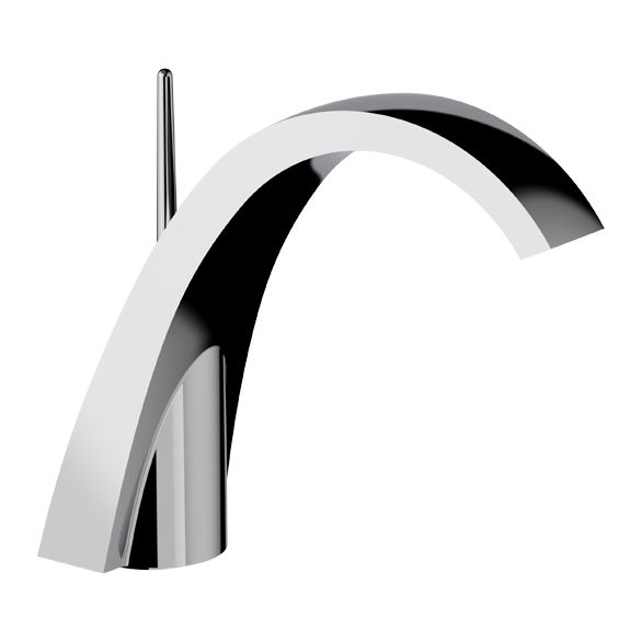 Horus Nouvelle Vague “part of Contemporary Collection - Single Lever Basin Mixer with up and down - Metal Gun 40.709-CF
