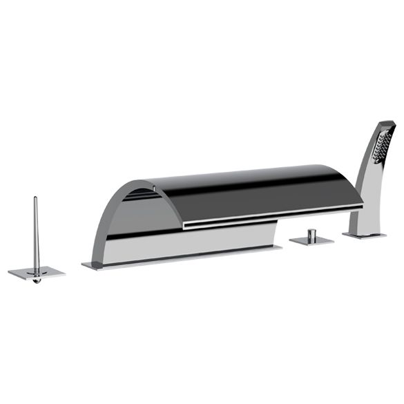 Horus Nouvelle Vague “part of Contemporary Collection - 5 Hole Deck Mounted Bath/shower Mixer Set - Chrome 40.767-CH