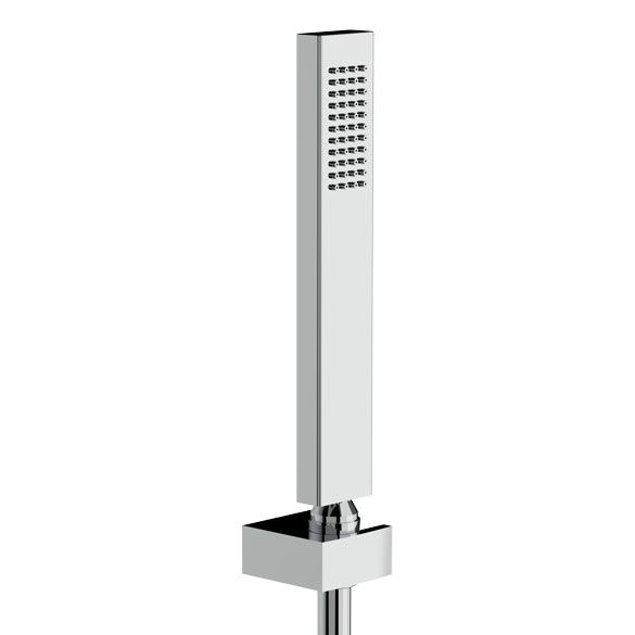 Horus Echo Equinox316 Collection - Wall Hook with Brass Handshower and Flexible Hose - Satin Brass 43.589-LS