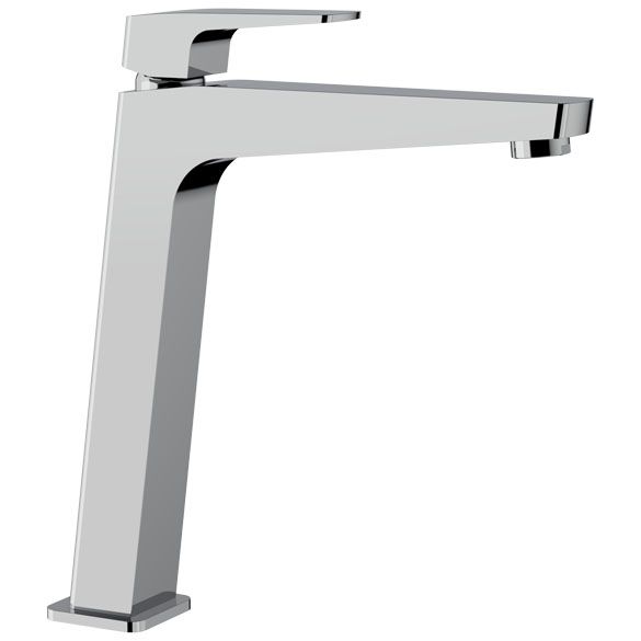 Horus Echo Equinox316 Collection - Single Lever Basin Mixer Extended Version with up and down Drain - Metal Gun 43.799.E2-CF