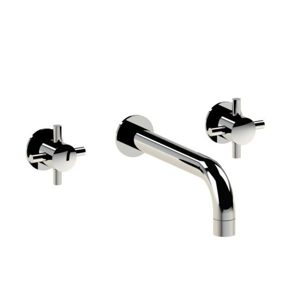 Horus Minoé Contemporary Collection - Wall Mounted 3 Hole Basin Set - for Splashback - Chrome 47.273-CH