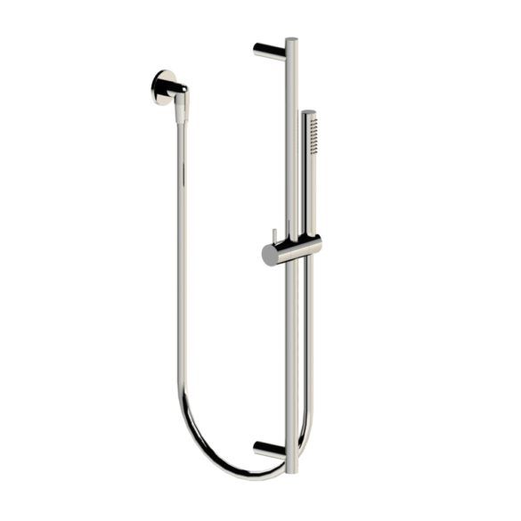 Horus Minoé Contemporary Collection - Wall Shower Set with Rail, Flexible Hose and Handspray - Metal Gun 47.532-CF