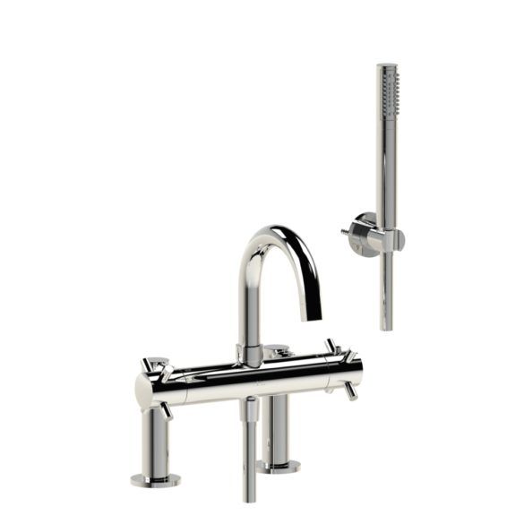 Horus Minoé Contemporary Collection - Complete Set : Complete Deck Thermostatic Bath-shower Mixer - Metal Gun 47.715-CF