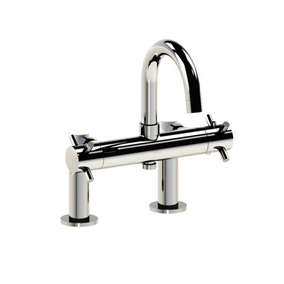 Horus Minoé Contemporary Collection - Complete Deck Thermostatic Bath-shower Mixer - Satin Brass 47.785-LS