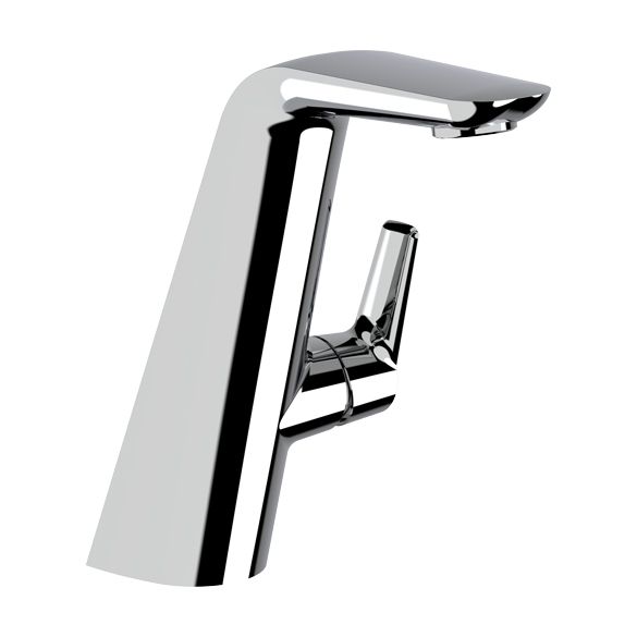 Horus Naja Contemporary Collection - Single Lever Basin Mixer with up and down Drain - Satin Brass 48.709-LS