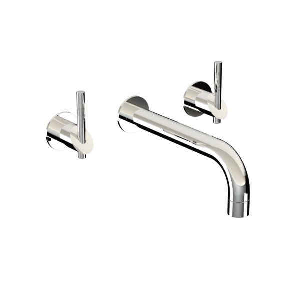 Horus Minoé Contemporary Collection - Wall Mounted 3 Hole Basin Set - for Splashback - Metal Gun 49.273-CF