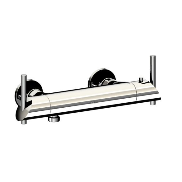 Horus Minoé Contemporary Collection - Exposed Thermostatic Wall Bathshower Mixer - Satin Brass 49.596-LS