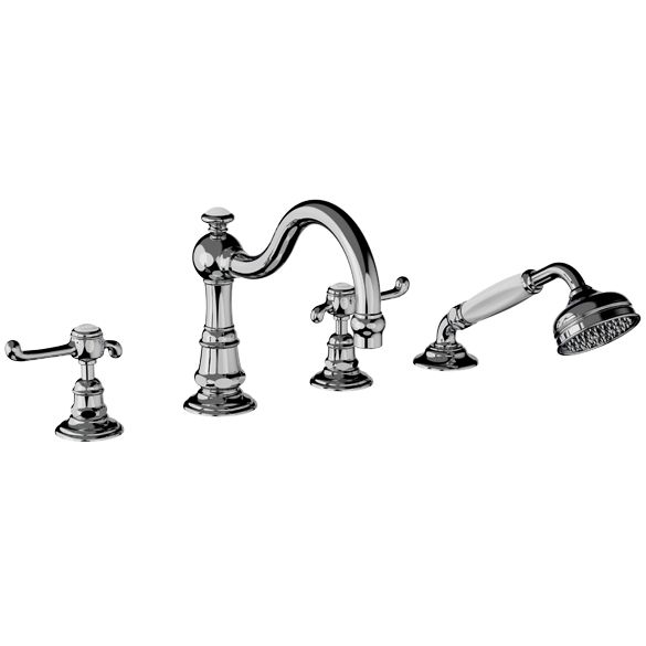 Horus Montmartre Classic Collection - 4 Hole Deck Bath / Shower Set - Matt Nickel 50.466-NM