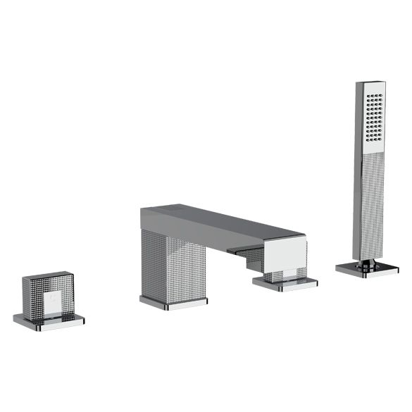 Horus Myriad Contemporary Collection - 4 Hole Deck Bath/shower Set - Private: Chrome / Myriad 55.466-CH
