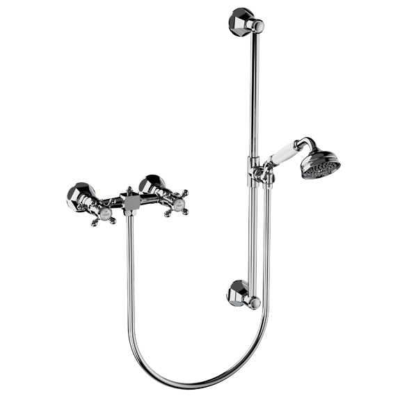 Horus Ascott Classic Collection - Complete Wall Shower Mixer - Polished Nickel 62.516-NB