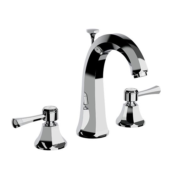 Horus Ascott Classic Collection - 3 Hole Bassin Set High Spout with Pop-up Waste, Flexible Hoses - Matt Nickel 65.261-NM