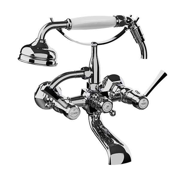 Horus Ascott Classic Collection - Wall Bath/ Shower Mixer Complete - Polished Nickel 65.414-NB